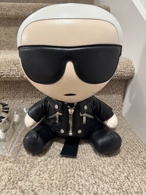 Karl Lagerfeld Cream & Black Icon Plush Doll